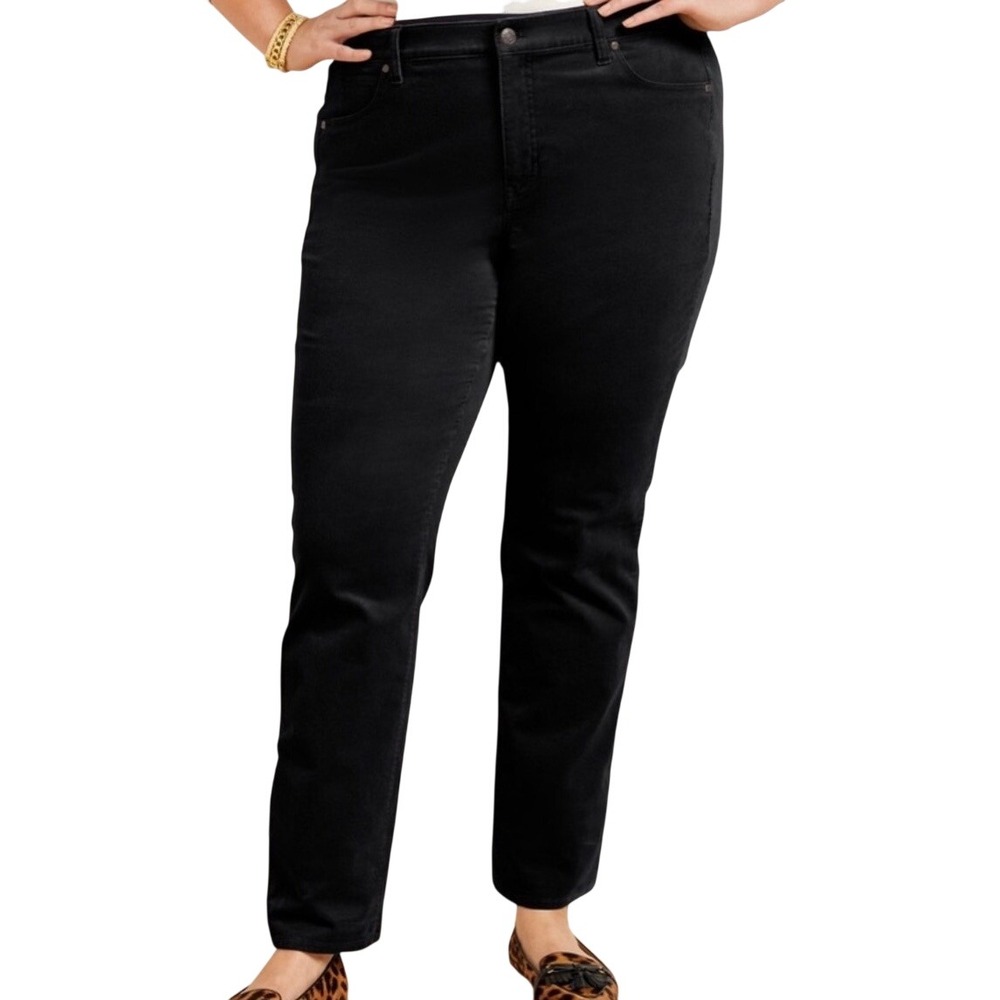 Talbots Heritage Corduroy Pants Women's Black 18WP EUC Stretch Straight Leg